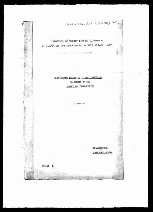 Commission of Enquiry into the Occurrences at Sharpeville