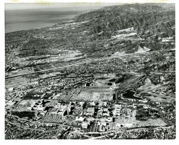 Aerial view of University of California, Los Angeles, December 2, 1959