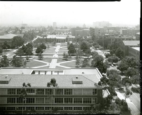 University of California, Los Angeles, courtyard, ca. 1950's