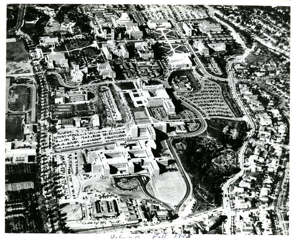 Aerial view of University of California, Los Angeles, ca. 1950's