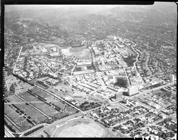Aerial view of University of California, Los Angeles, ca. 1960's