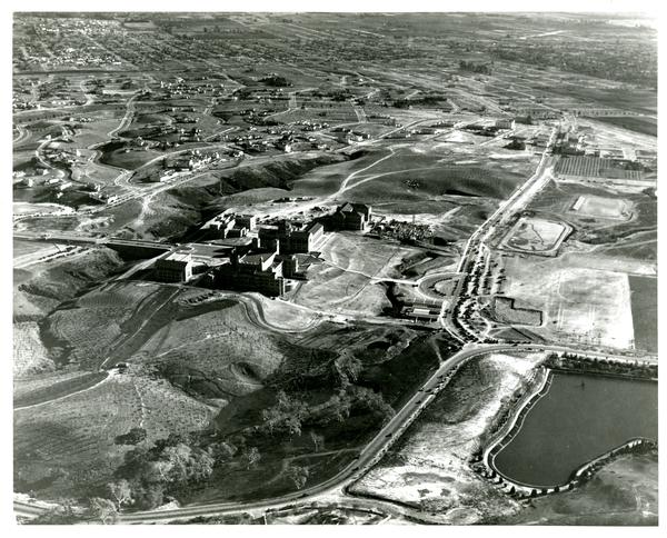 Aerial view of Westwood campus, January 21, 1930