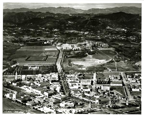 Aerial view of Westwood campus, January 15, 1938