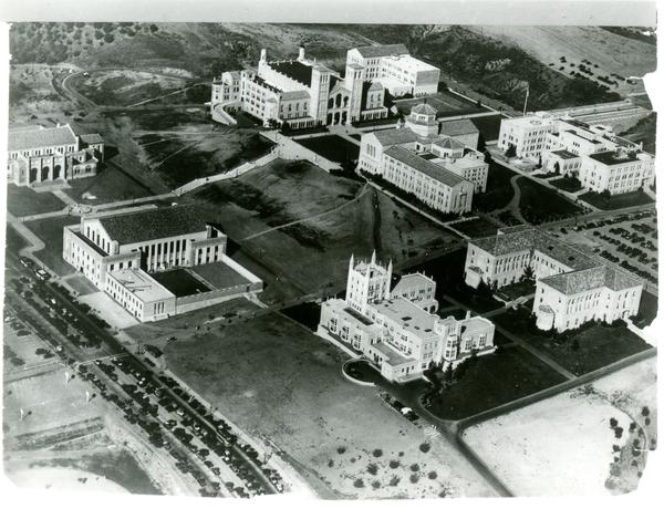 Aerial view of Westwood campus, ca. 1932