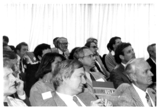 Audience members at the Design Seminar for the School of Architecture, 1982