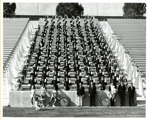 Official photo of UCLA Marching Band 1972