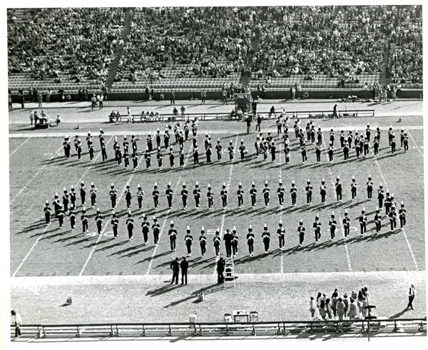 Marching band march in formation