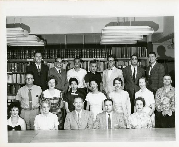 Group portrait of Bureau of Governmental Research staff, 1958