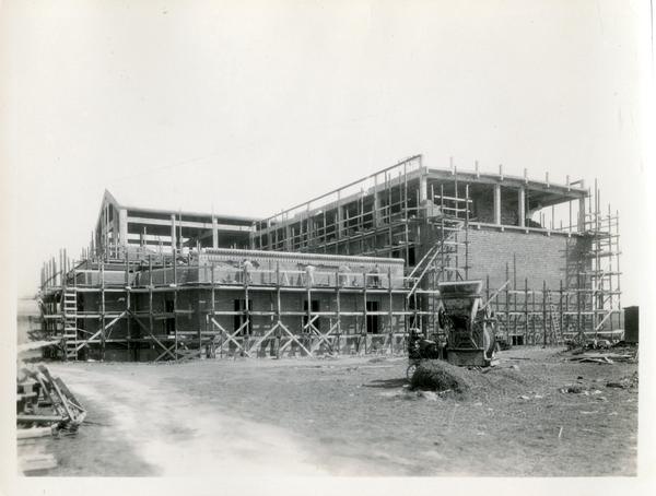 View of Campbell Hall construction site