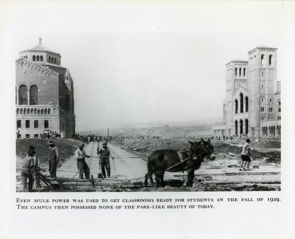 View of campus construction, ca. 1927
