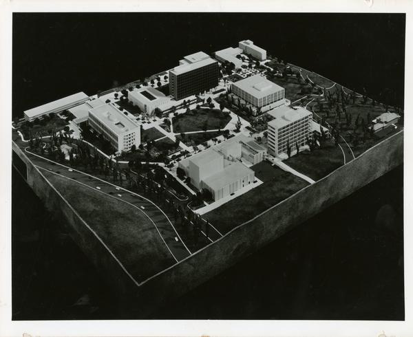 Architectural model of the UCLA north campus