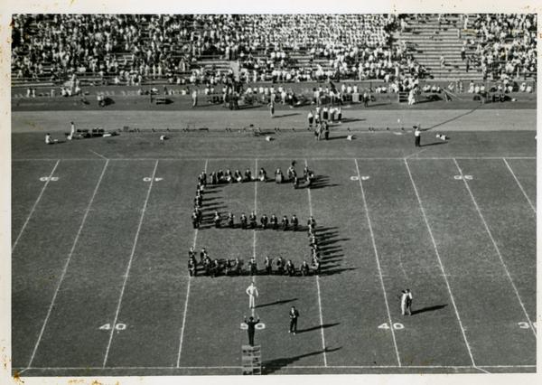 Marching Band performing during football game