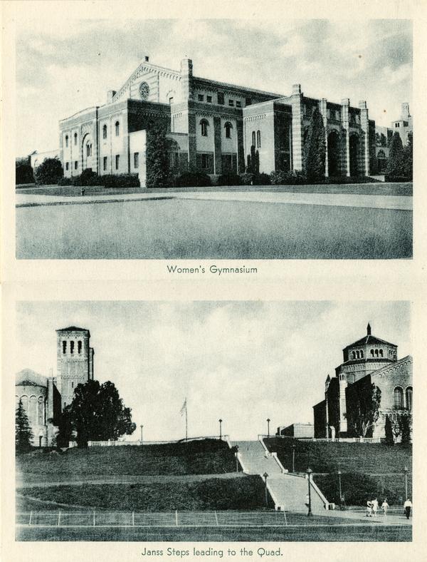 Women's Gymnasium, Janns Steps leading to Royce Hall and Powell Library