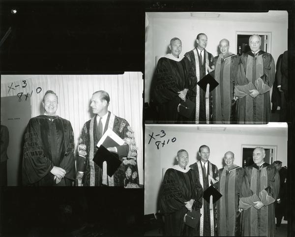 Contact sheet of Prince Philip standing with others on Charter Day, March 14, 1966