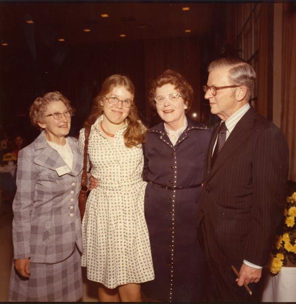 President Hitch with his family on Charter Day, 1975