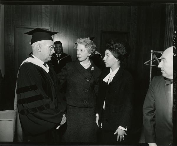 Contact prints of unidentified group at Mid-Year Commencement, January 28, 1964