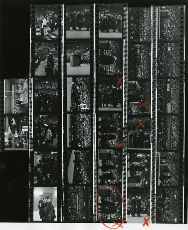 Contact sheet of Commencement, June 9, 1966
