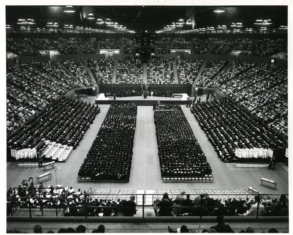 View of Pauley Pavilion at Commencement, June 1967