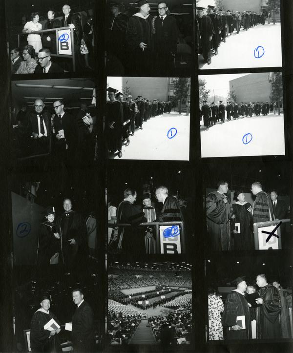 Contact sheet of Commencement, 1968