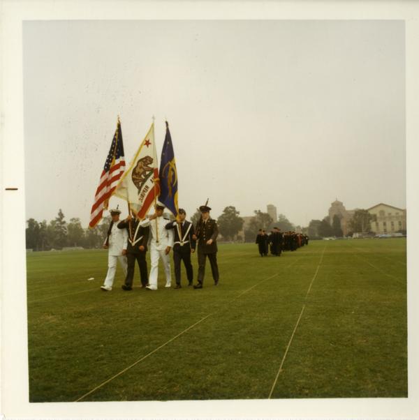 ROTC presenting arms at Commencement, June 17, 1970