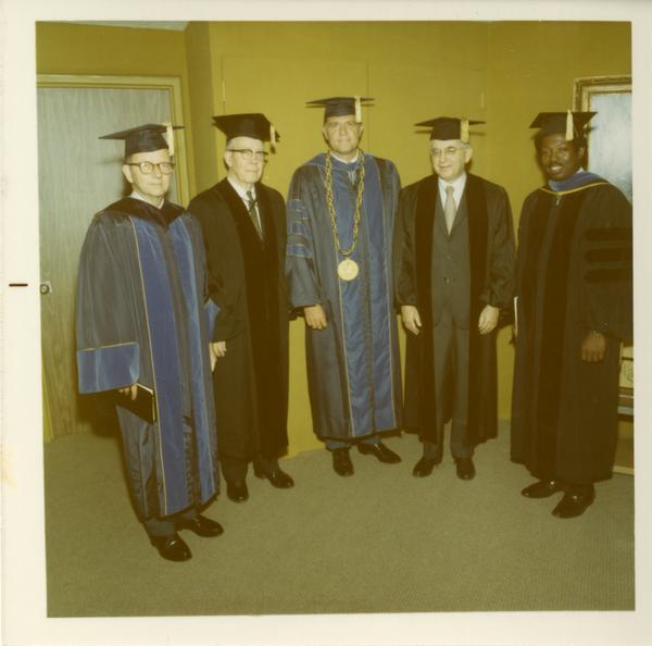 Unidentified men in robes posed for a picture, June 17, 1970