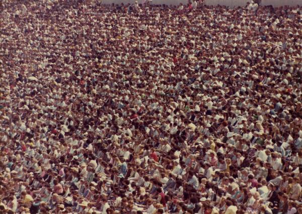 Crowds at commencement, 1975