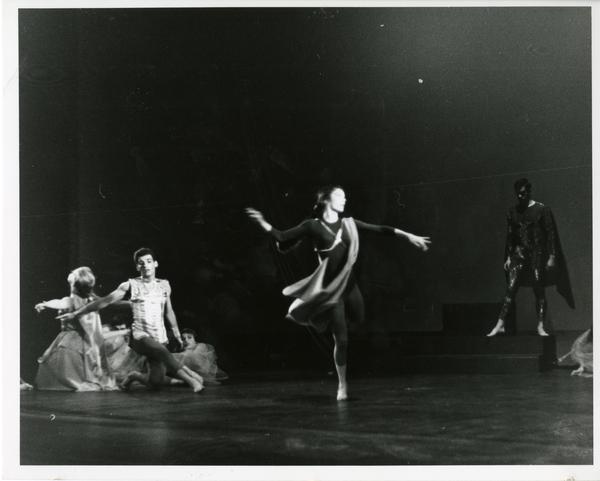 Dancers performing in "Realm of Sorrow" for a UCLA Dance Concert, ca. 1960's