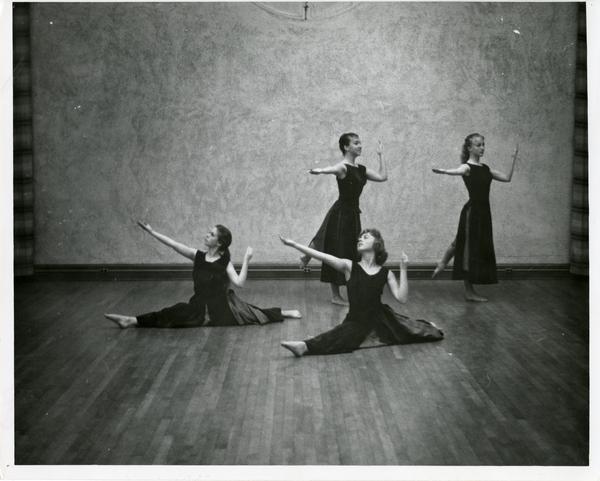 Dancers performing in a theatrical production, ca. 1960's