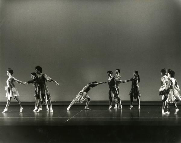Members of the UCLA Dance Company in a performance, 1984