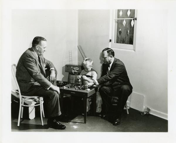 UCLA Children's Clinic Psychologist Marion Davies with a child patient