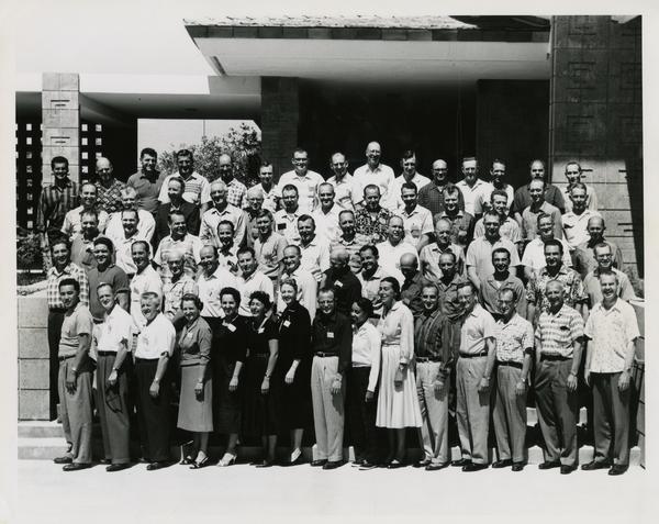 Group graduation photograph of participants of Western Regional Leadership Laboratory, 1960
