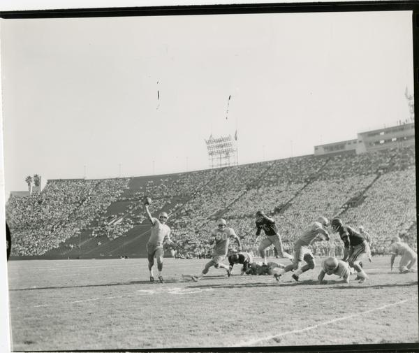 Action scene of football game