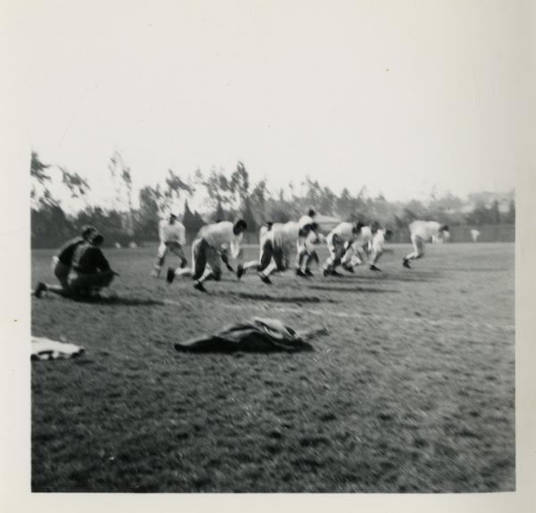 UCLA football team on the field during practice