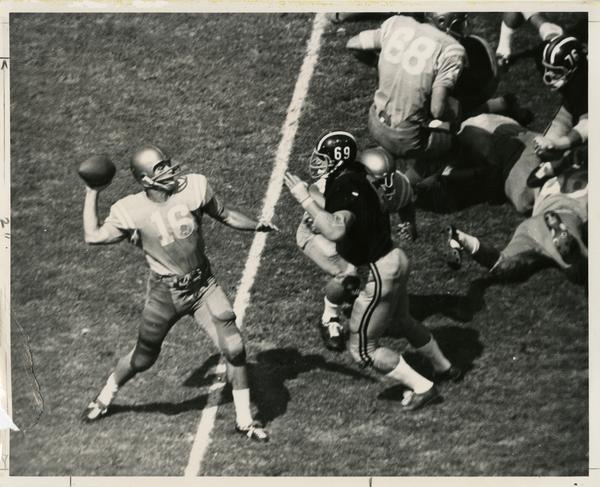 UCLA football player Gary Beban during a game