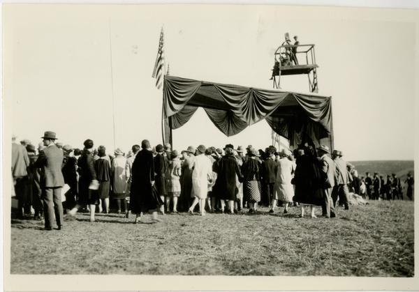 View of crowd at Dedication of new campus, October 1926