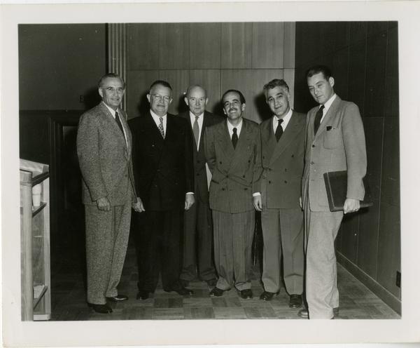 Group portrait of Friends of the UCLA Library officers, ca. 1951-1955