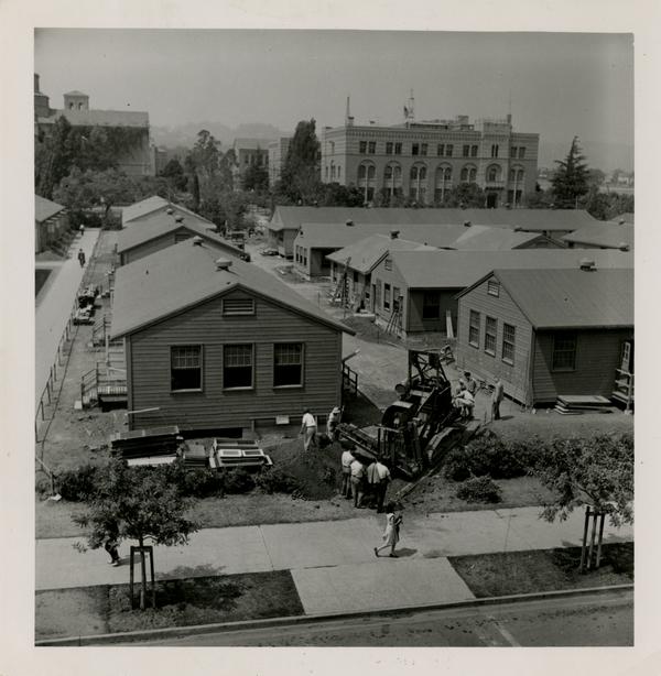 Temporary buildings in South Campus, ca. 1940s