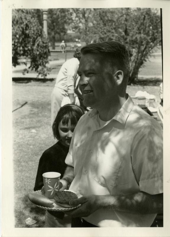 Unidentified man at the geography department picnic