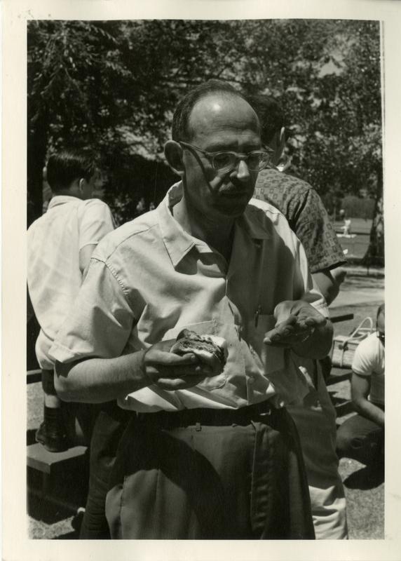 Unidentified man at the geography department picnic
