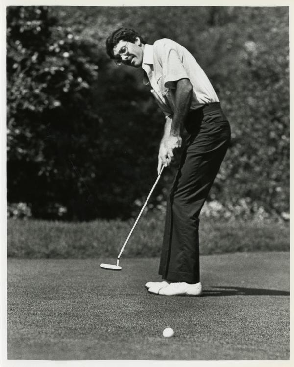 Golfer Brian Mahon of the UCLA Golf team, 1985