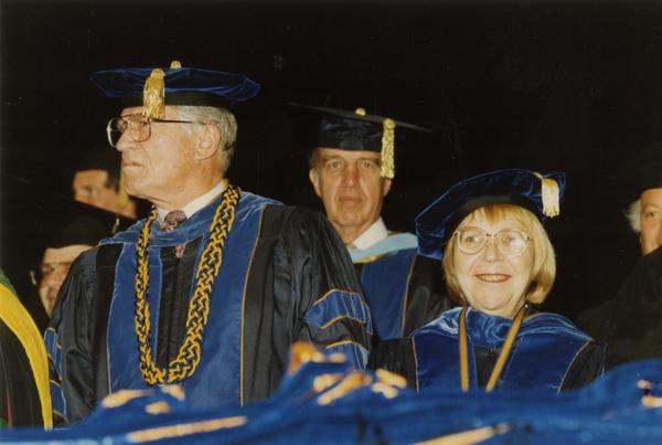 Faculty waiting for the PhD Hooding Ceremony, June 1988