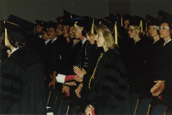 The graduates following conferral of degree, June 1988