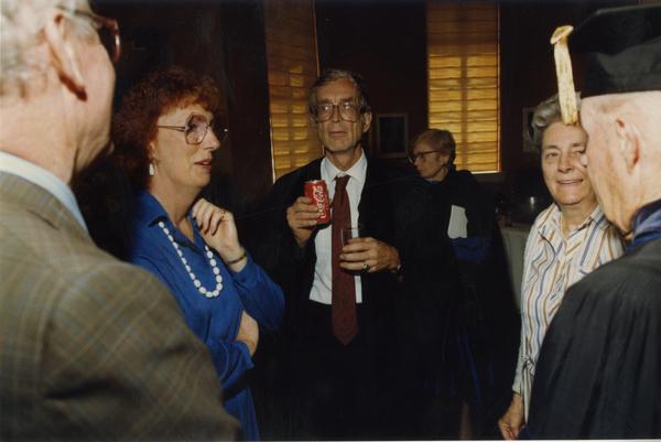 David Cattell, Lois Crouch and others at PhD Hooding Ceremony, June 1988