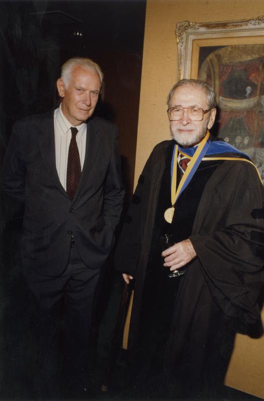 John Cron and Marion Zeitlen at gathering for PhD Hooding Ceremony, June 1988