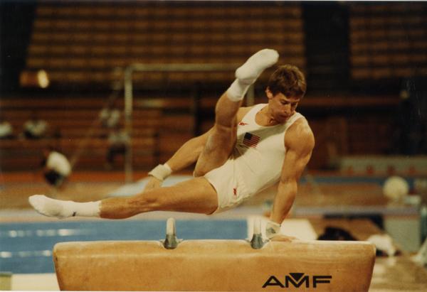 UCLA Gymnast Tim Daggett on pommel horse