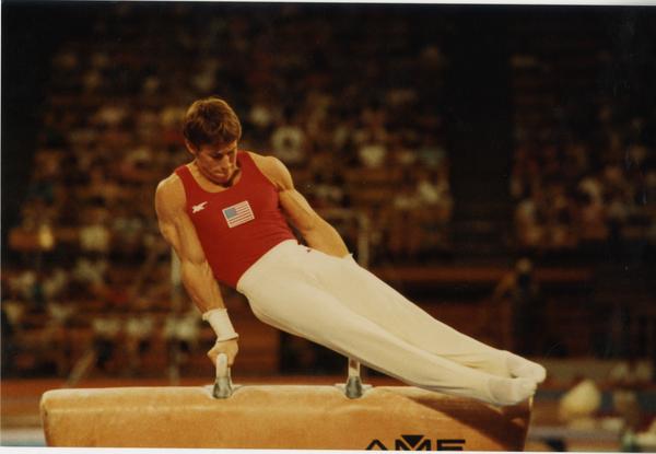 UCLA Gymnast Tim Daggett on pommel horse