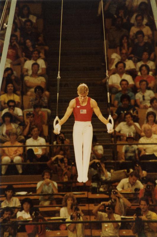 UCLA gymnast Peter Vidmar on rings