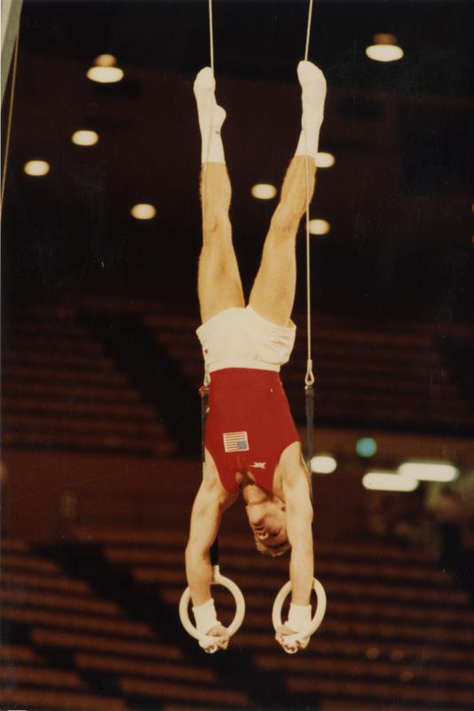 UCLA gymnast Peter Vidmar on rings