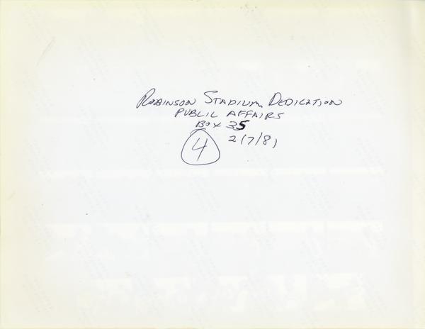 Contact sheet of Jackie Robinson Stadium dedication, February 7, 1981