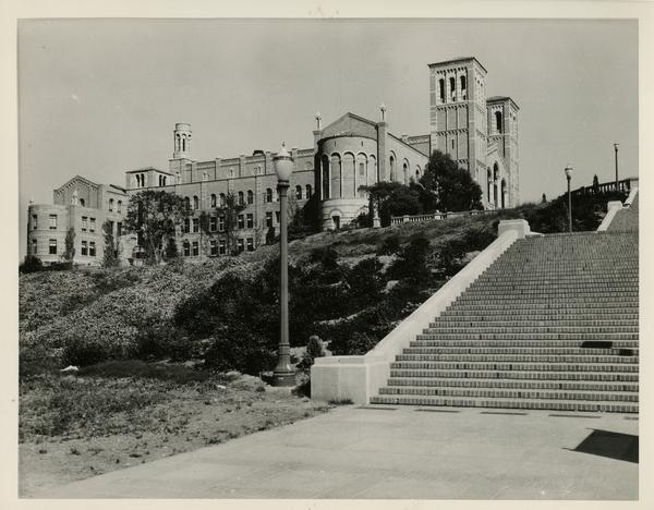 View of Janss Steps and Royce Hall, ca. 1935